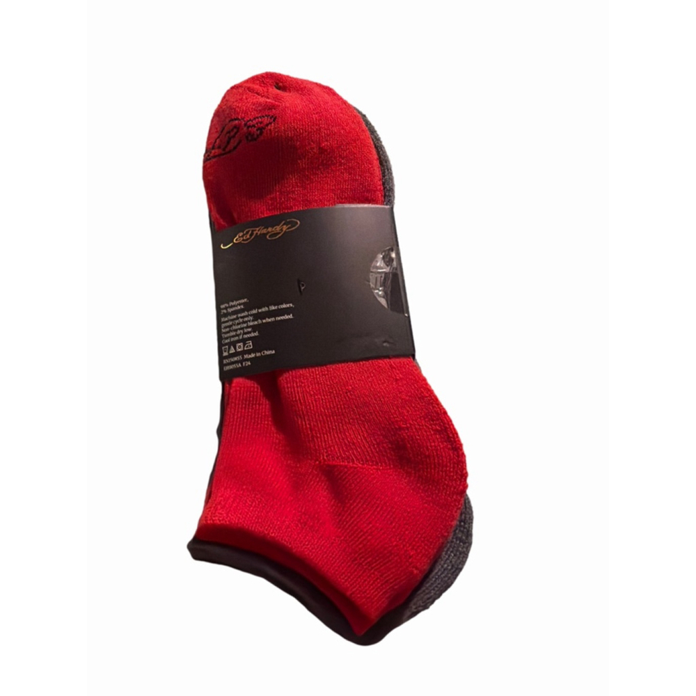 Men's Ed Hardy Low Cut Socks- 3 Pack - Picture 3 of 3